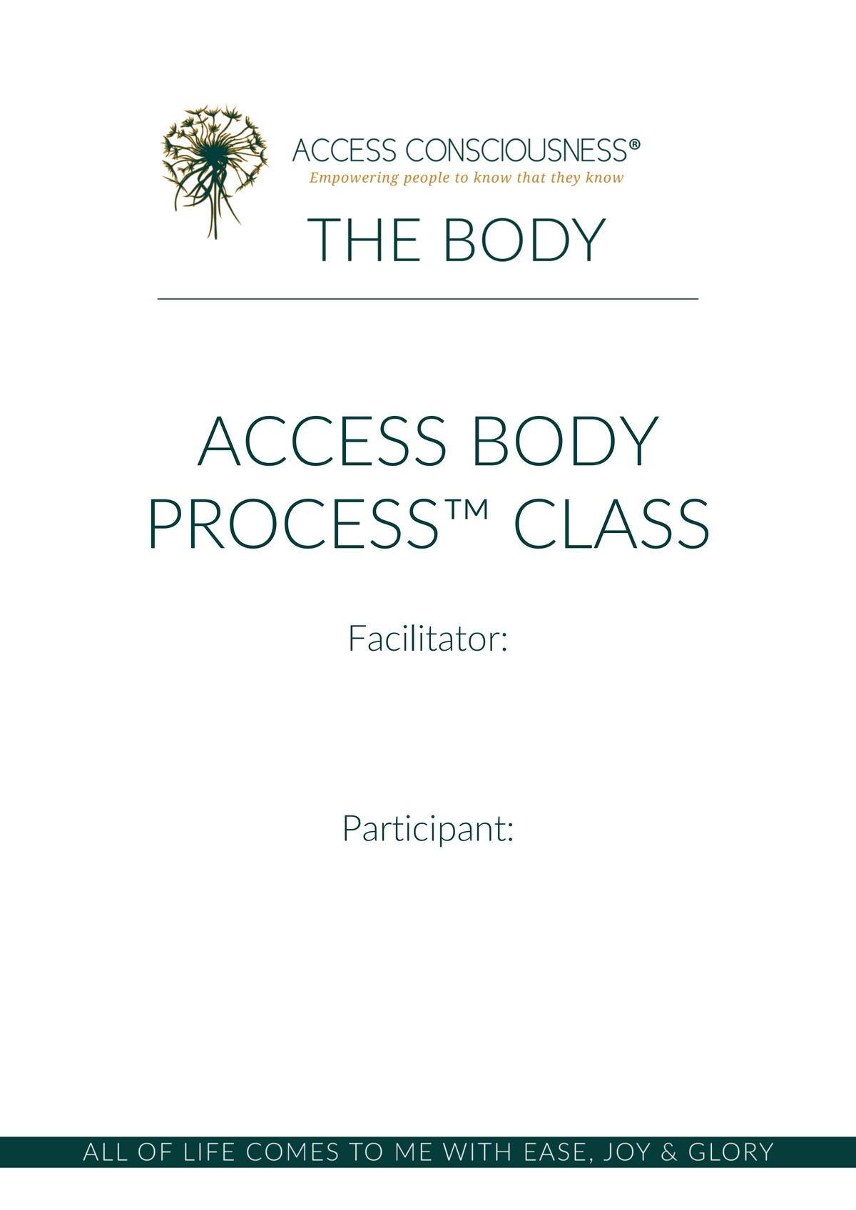 Access Body Process Manual