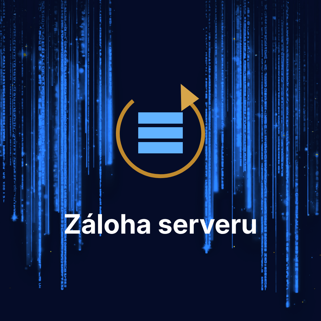 Záloha serveru, symbol opakované zálohy nad datovým úložištěm